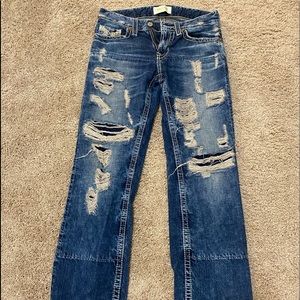 Mens Destroyed Big Star jeans